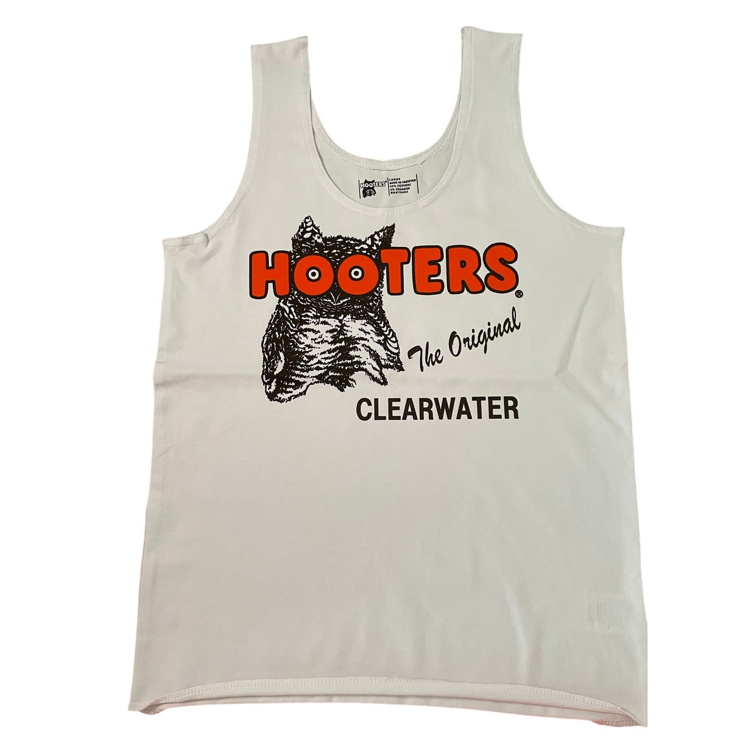 New Women’s Hooters Girl Uniform Tank Shorts & Pouch from Clearwater Florida Size Large