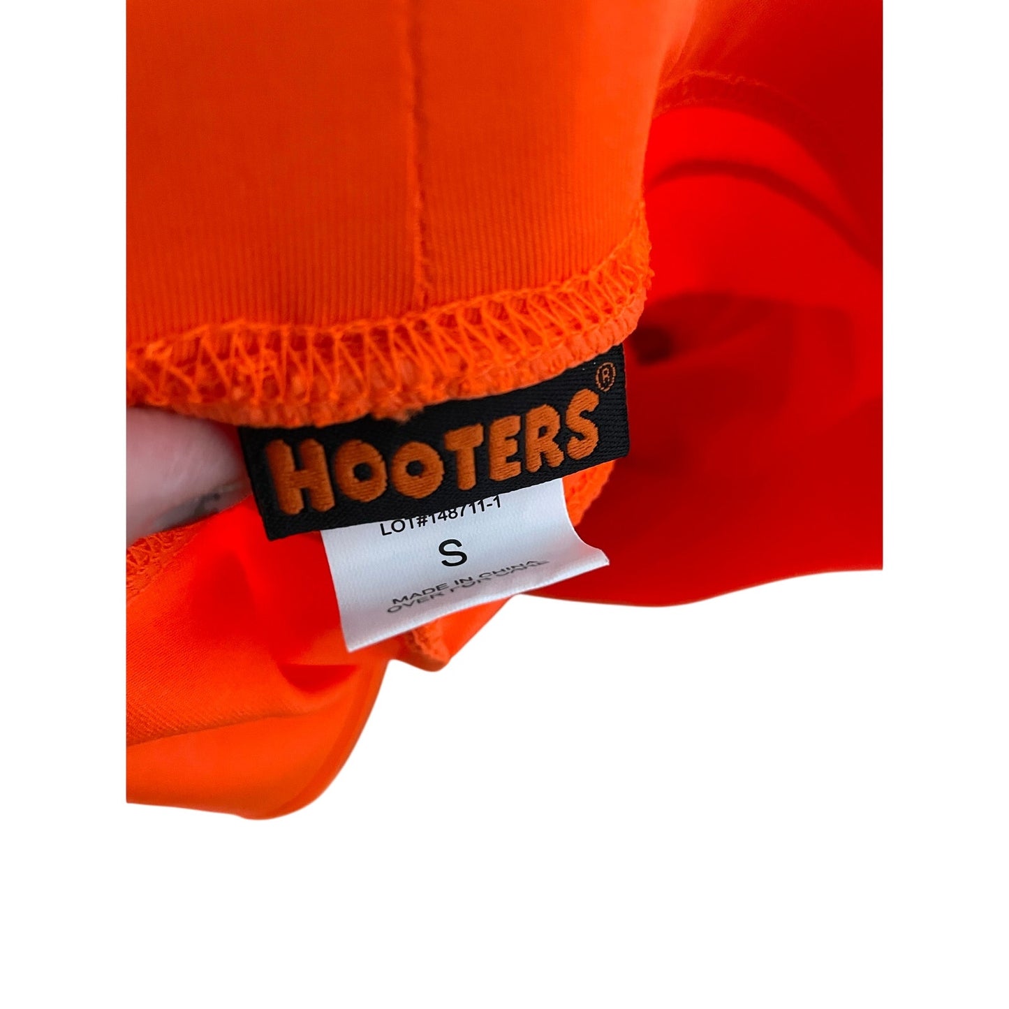 New Women’s Hooters girl uniform Rare cheeky shorts Orange size Small Super sexy