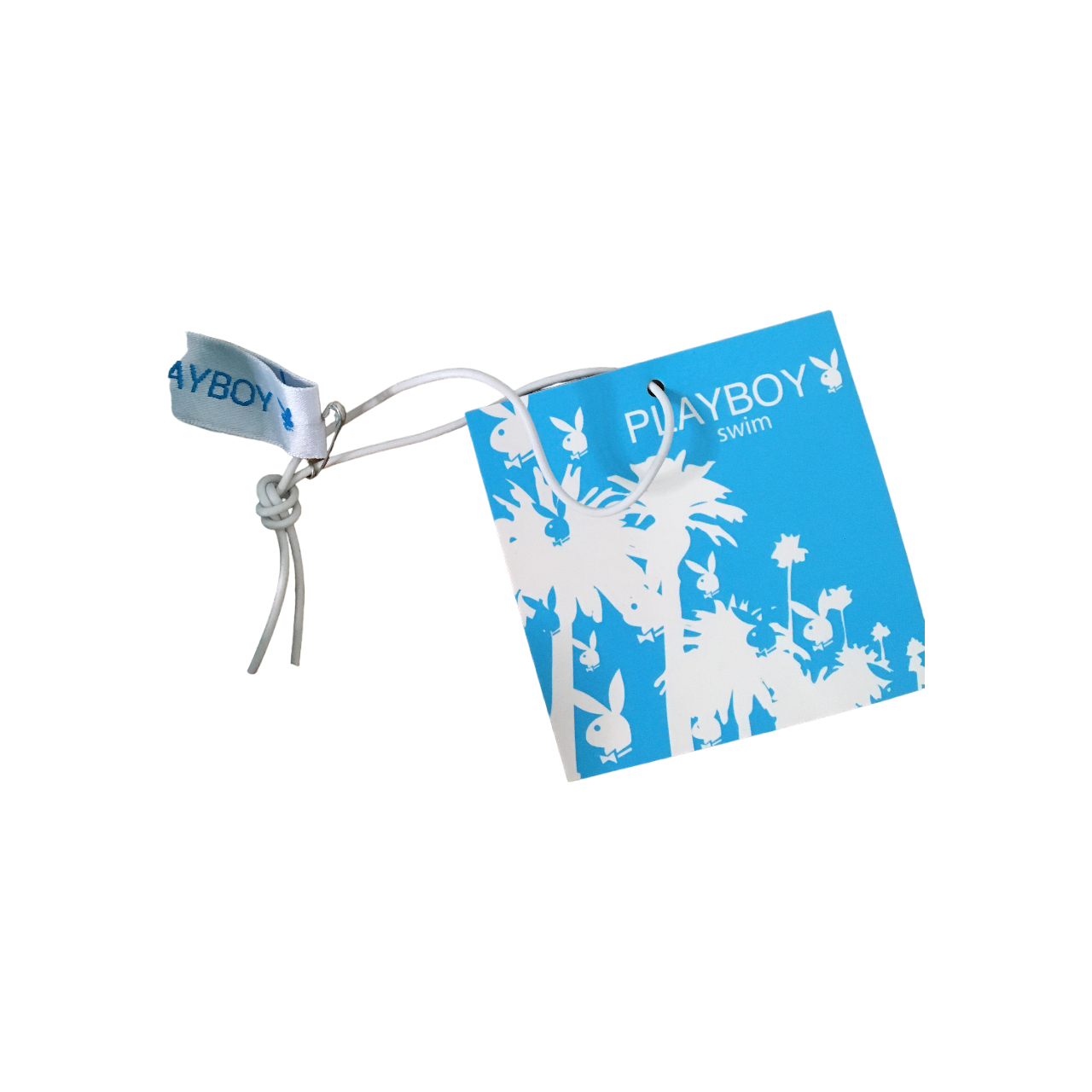 New Women's Rare Vintage Turquoise Playboy Thong Bikini