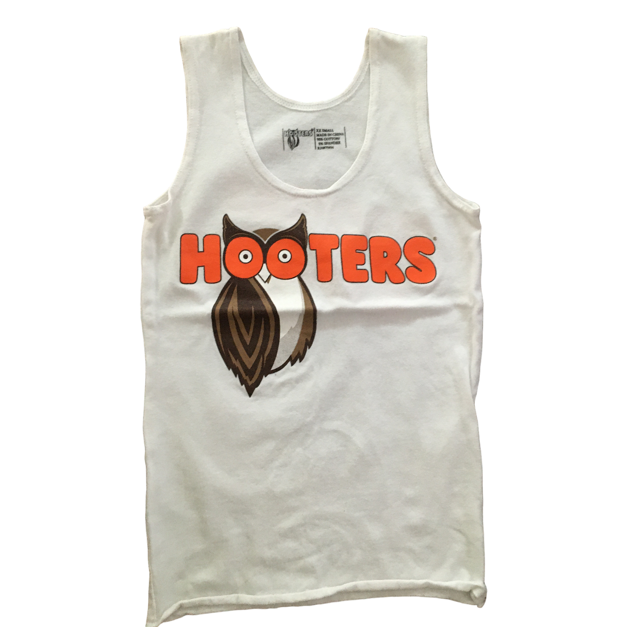 Hooters Women's Costume New Logo White Tank Top