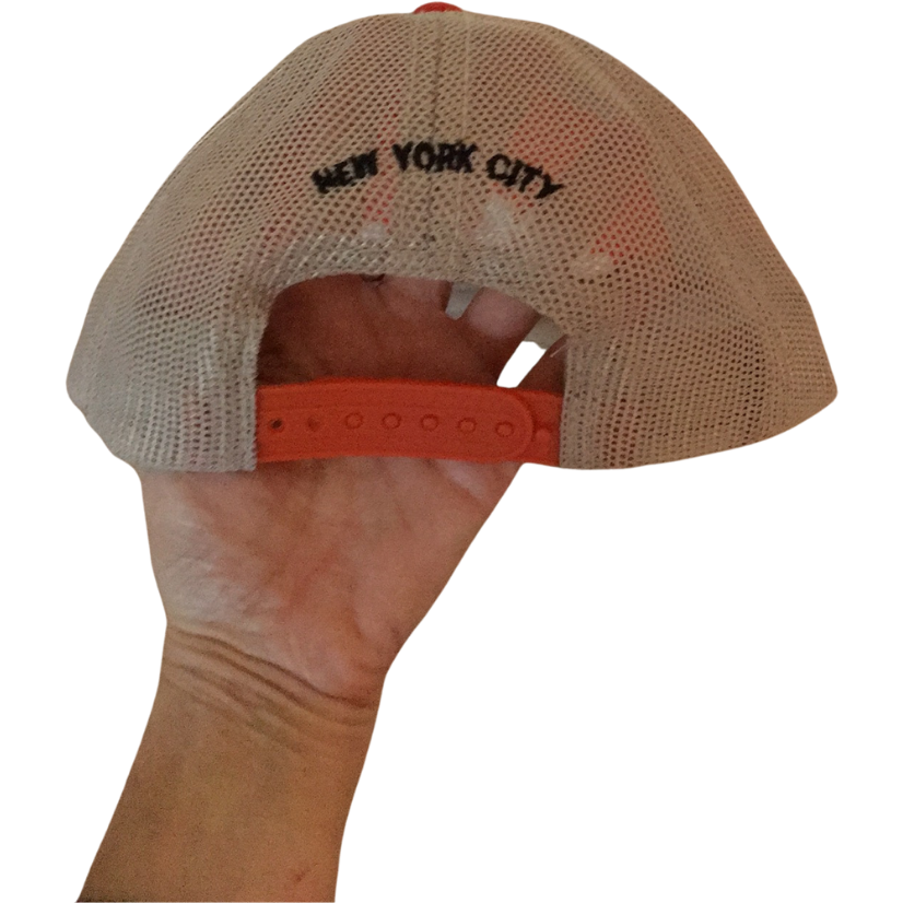 New York City Hooters Vintage Washed Orange Trucker Hat