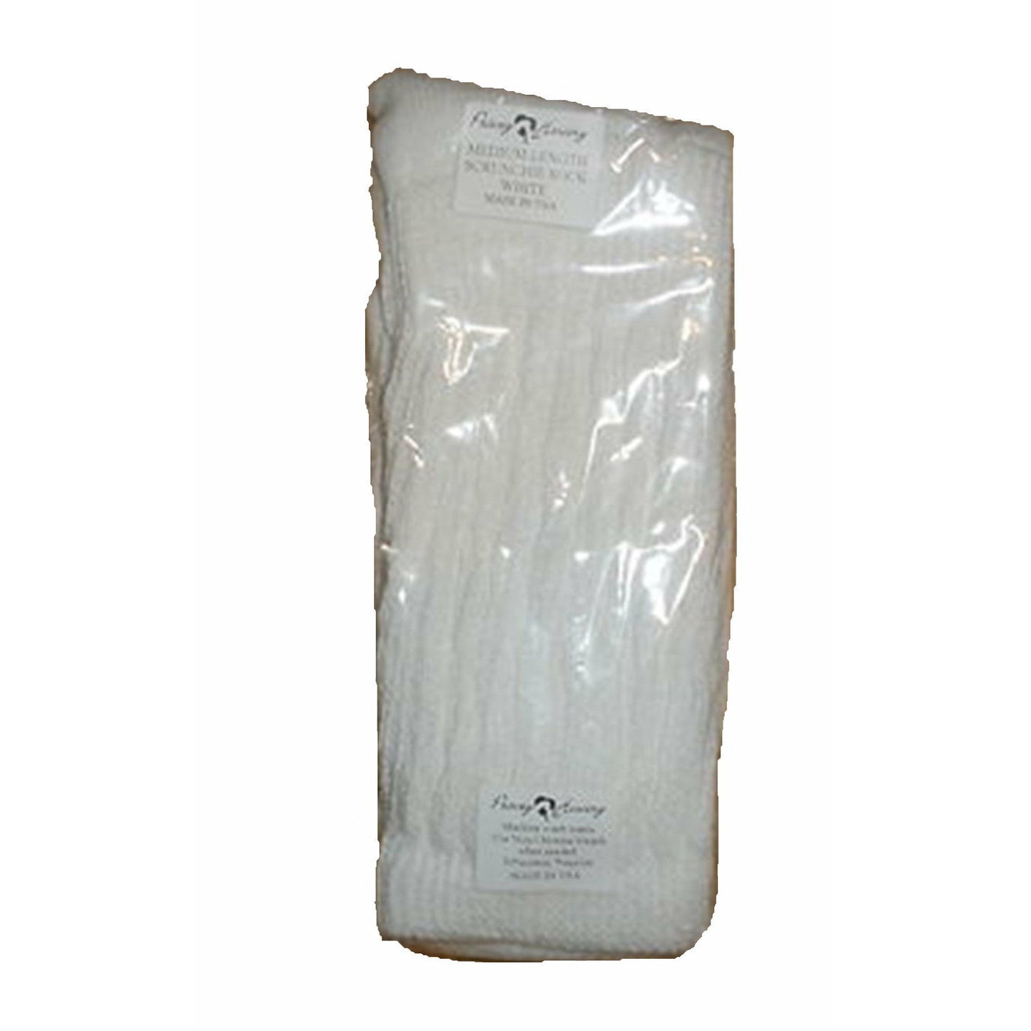 Peavey White Medium Scrunch Socks - Hootrsnhose