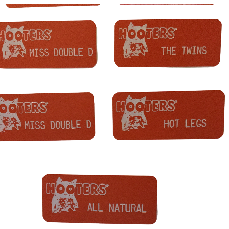 Hooters Women's Engraved Name Tags for Costume