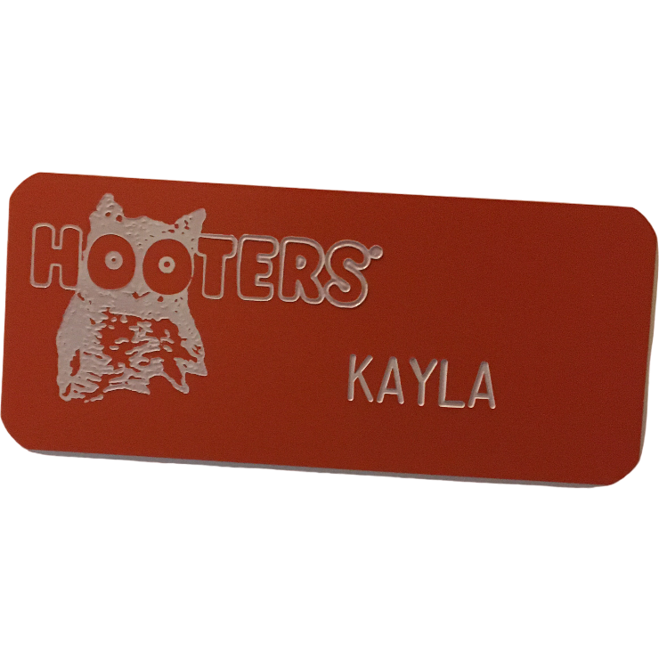 Hooters Women's Engraved Name Tags for Costume