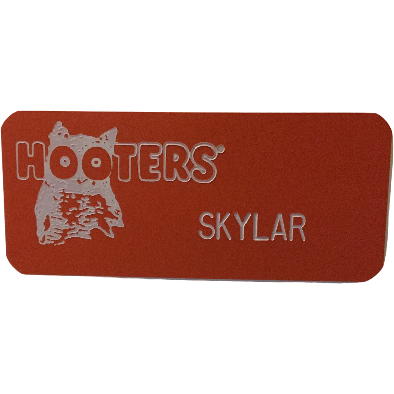 Hooters Women's Engraved Name Tags for Costume