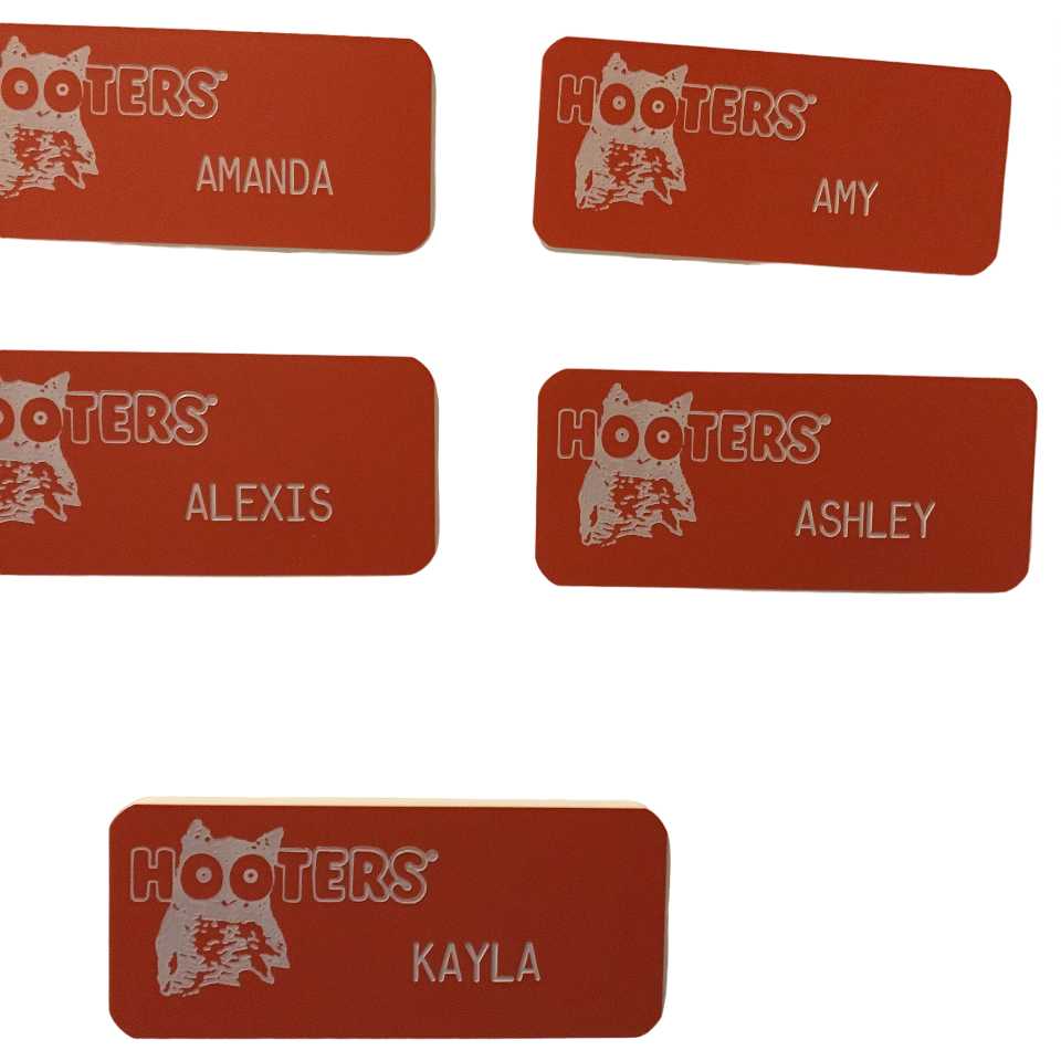 Hooters Women's Engraved Name Tags for Costume