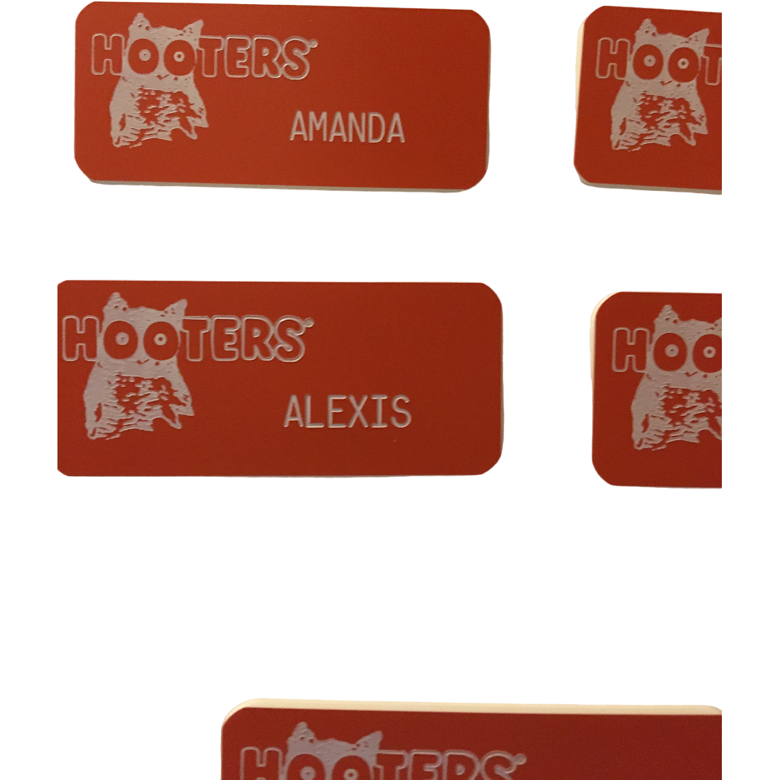 Hooters Women's Engraved Name Tags for Costume