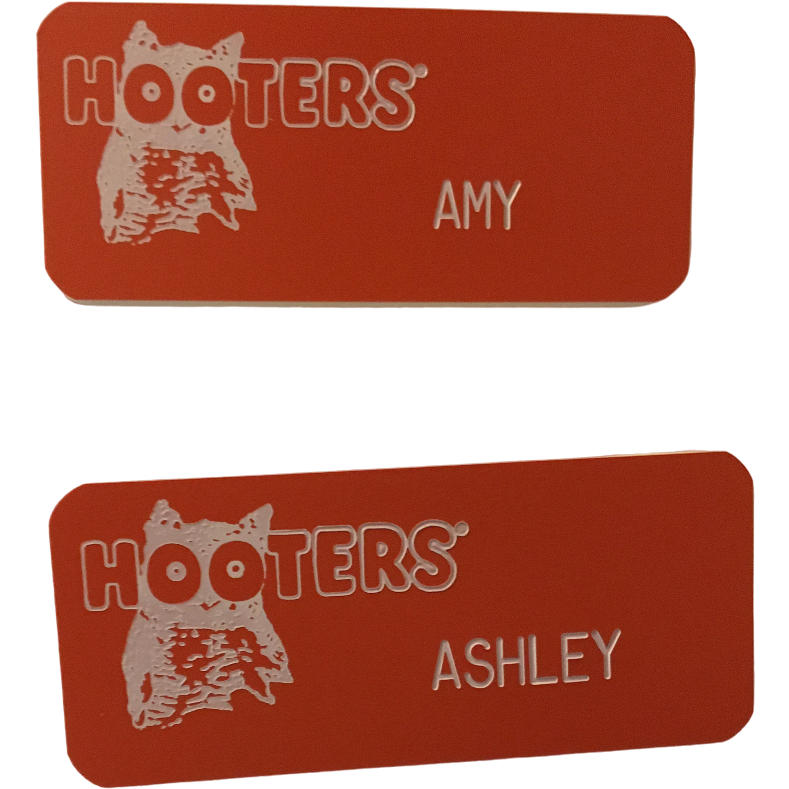 Hooters Women's Engraved Name Tags for Costume