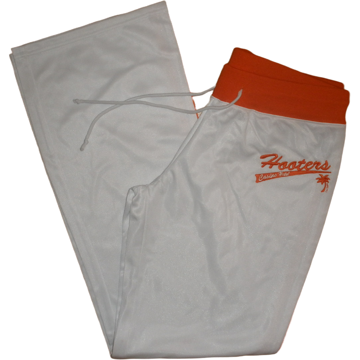 Hooters Women's Las Vegas Casino Hotel White Track Pants