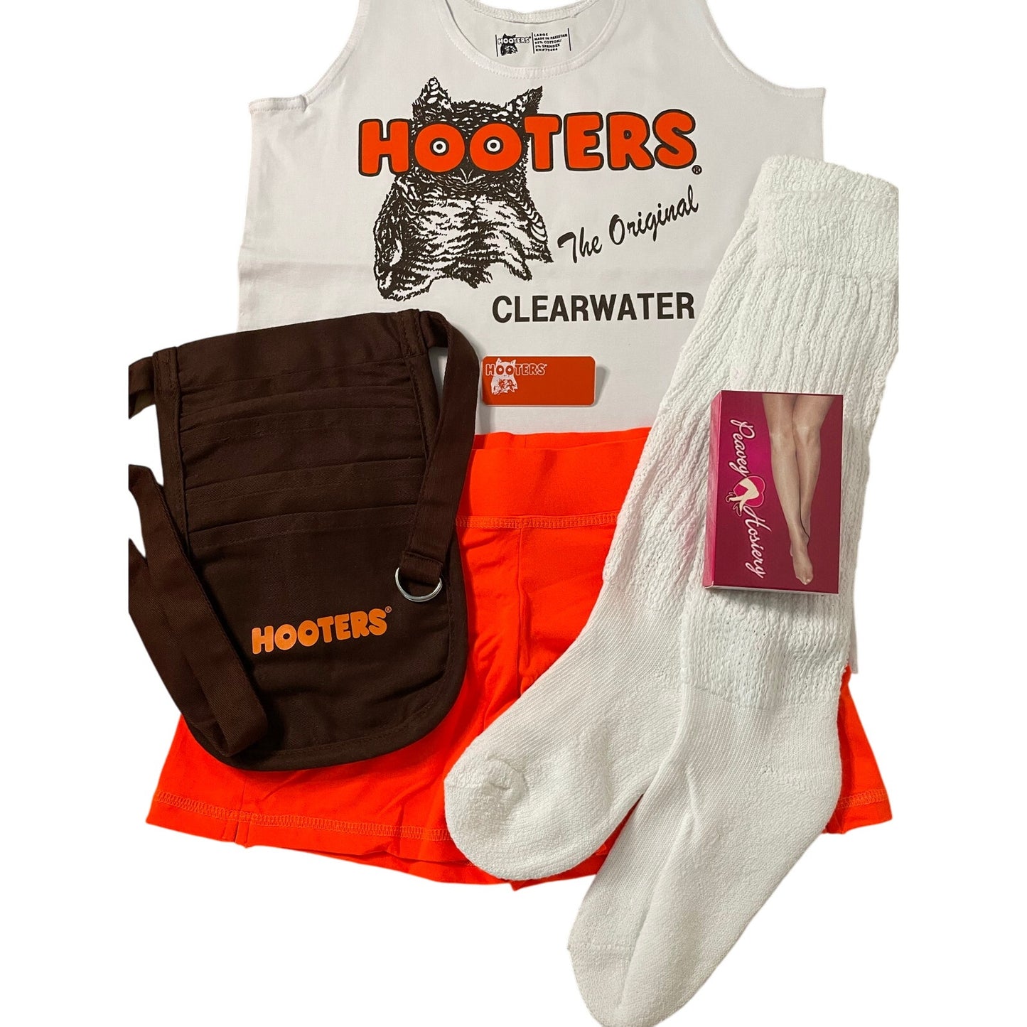 New Women’s Hooters Girl Uniform  Clearwater Florida Size Large