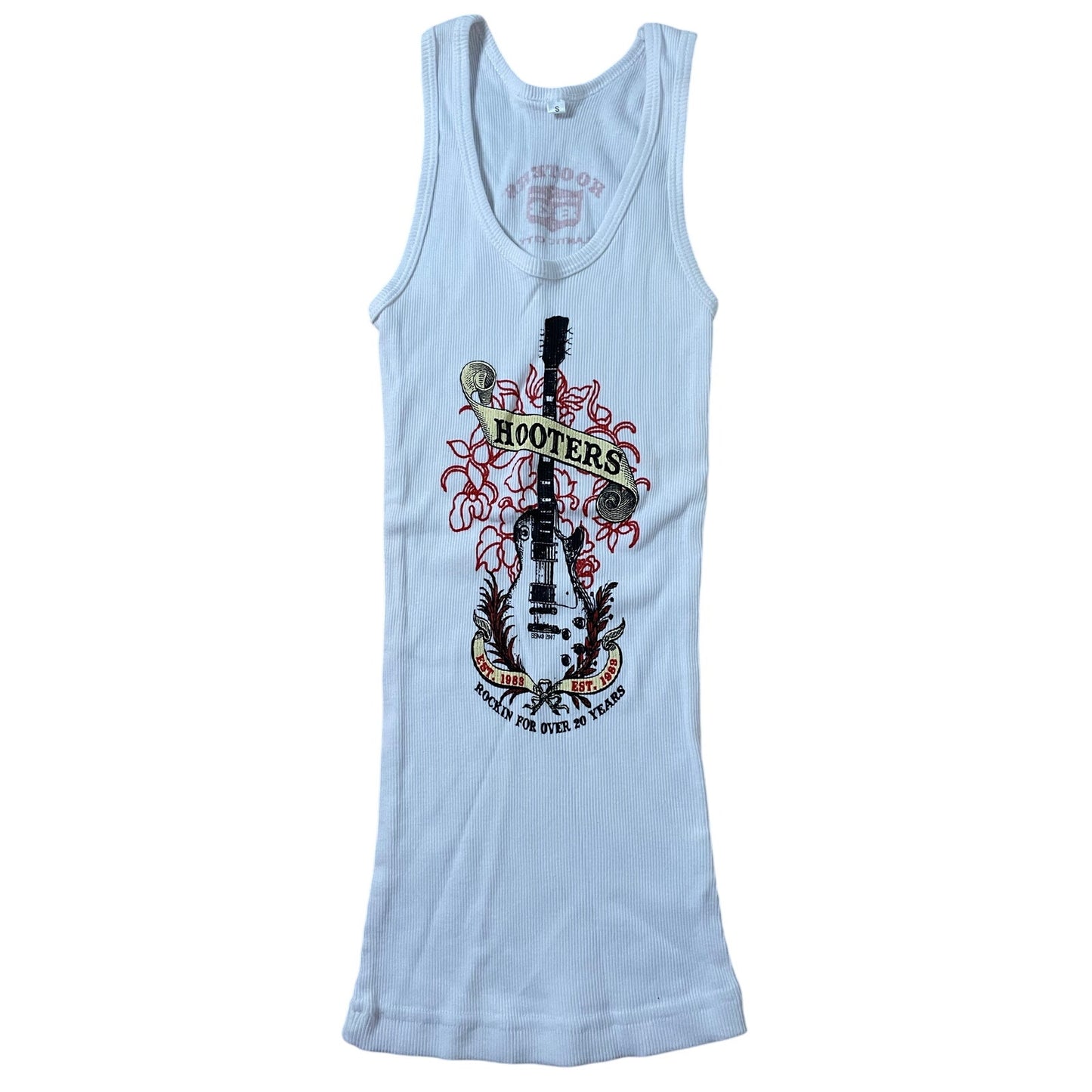 New Hooters Rare Ribbed Rockin for Over 20 Years Tank from Atlantic City New Jersey size Small