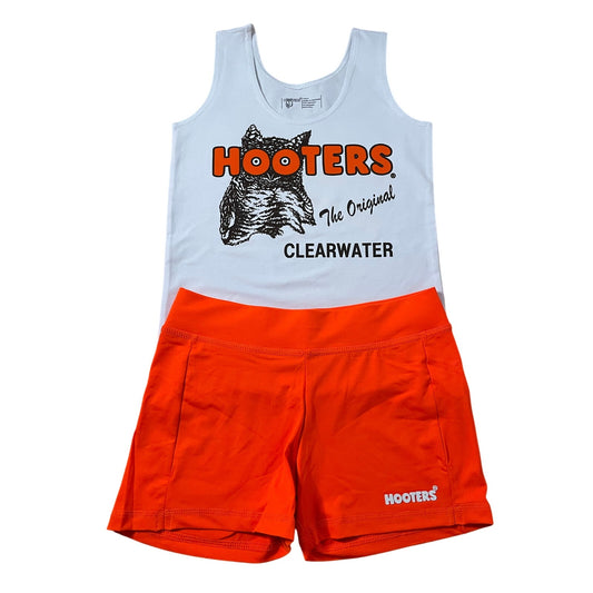 New Women’s Hooters Girl Uniform Tank and Shorts from Clearwater Florida Size Small