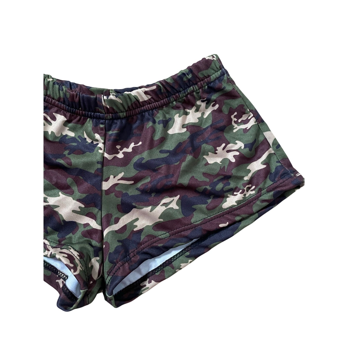 New Women’s Hooters girl uniform Rare Camo shorts size Xs Sorta Cheeky Super sexy