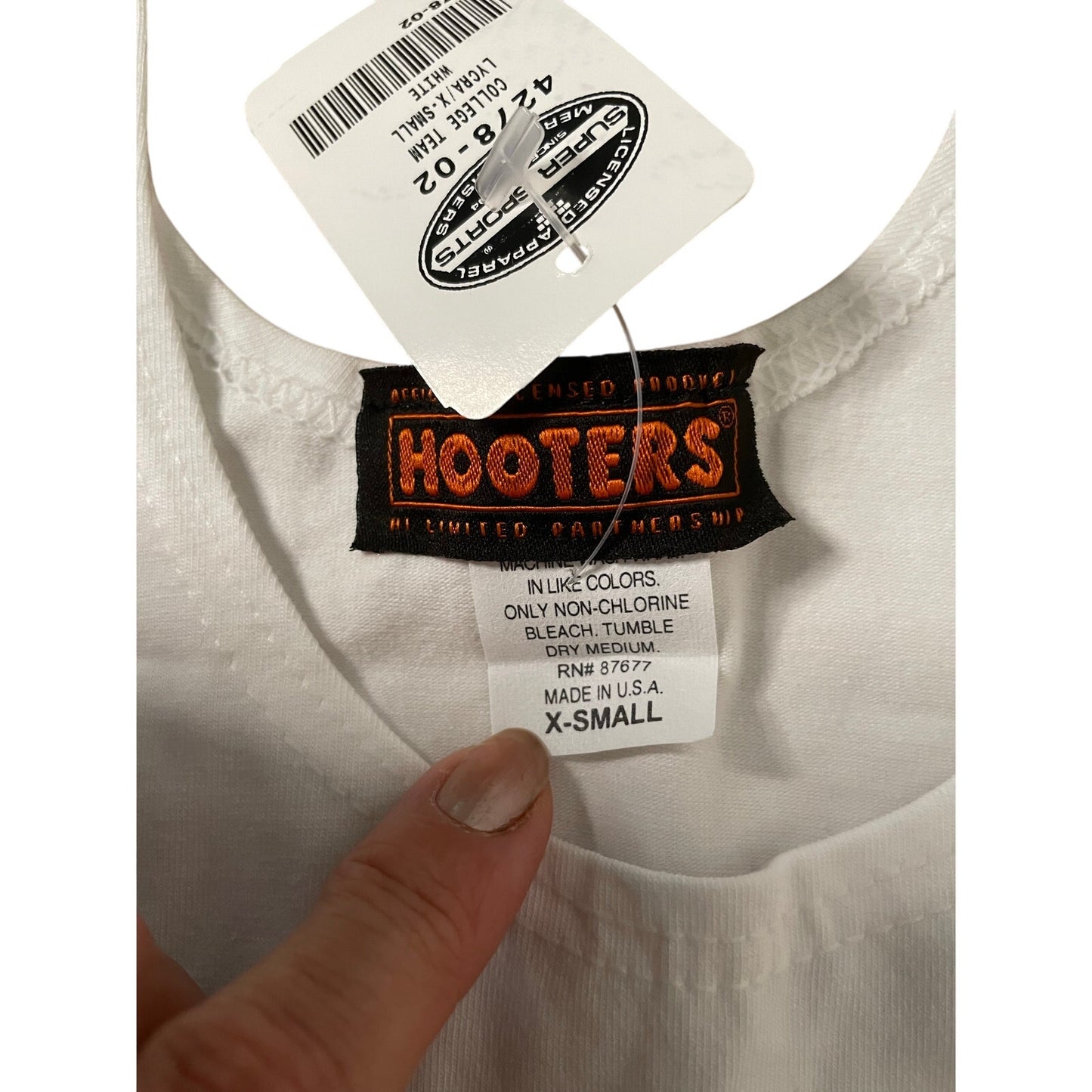 New Hooters Girl Uniform Rare Football Themed Tank from Pelham Alabama size Xs