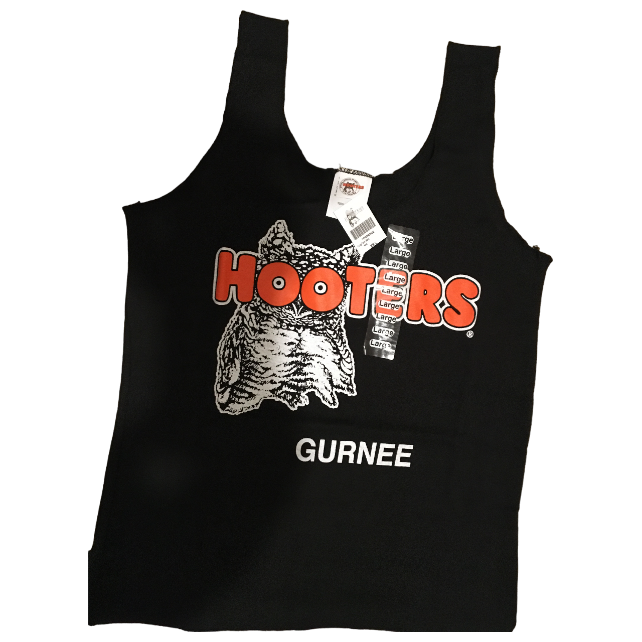 Gurnee IL Hooters Women's Outfit Costume Black Tank Top