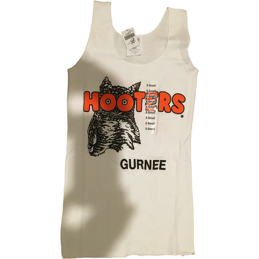 Gurnee IL Hooters Women's Outfit Costume White Tank Top