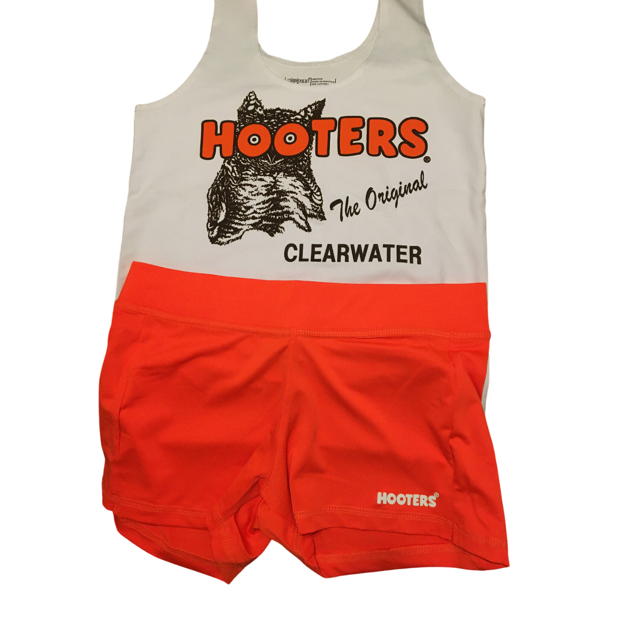 Clearwater Hooters Girl Uniform Costume Tank Shorts Combo