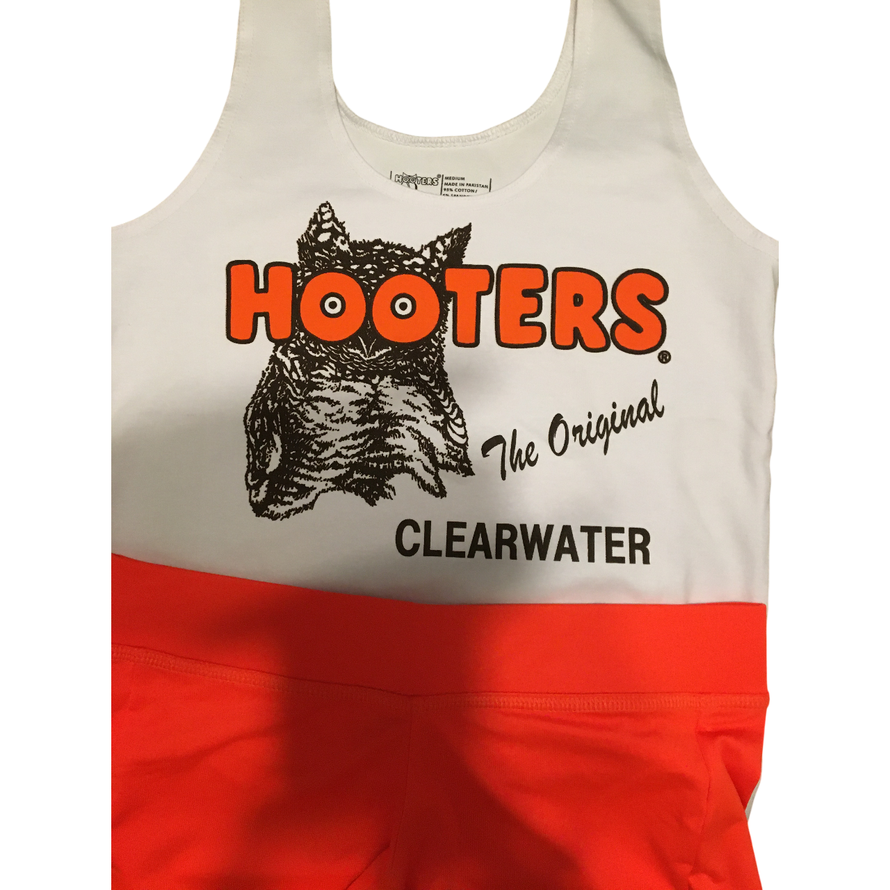 Clearwater Hooters Girl Uniform Costume Tank Shorts Combo