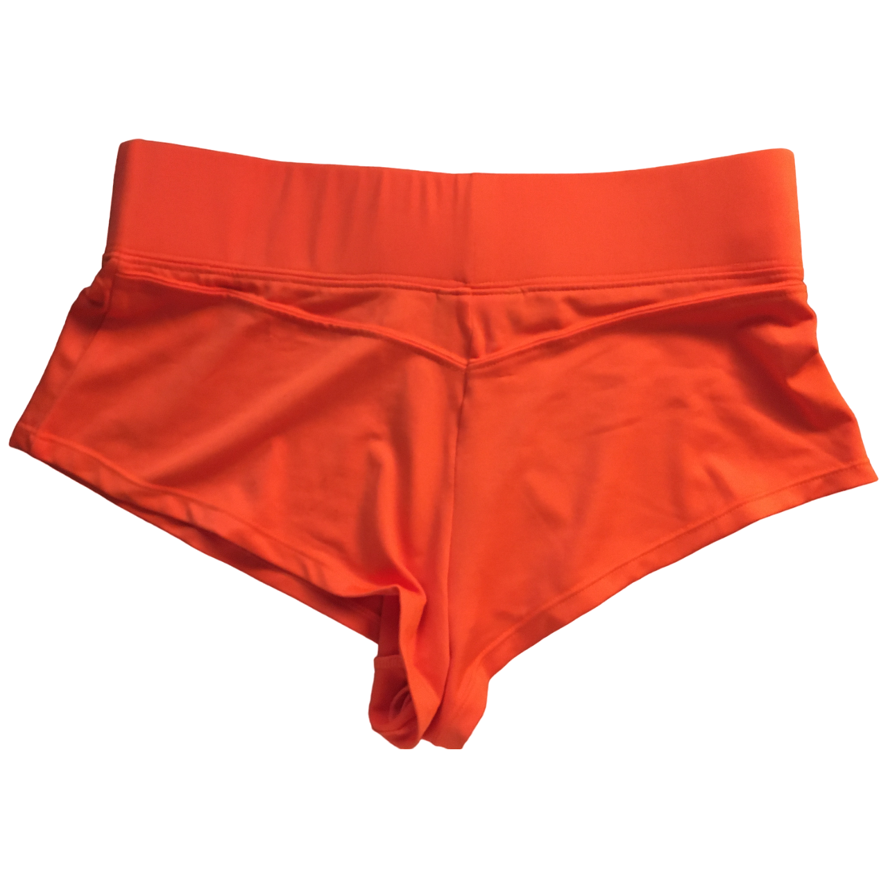 Hooters Women's Uniform Costume Cheeky Orange Shorts