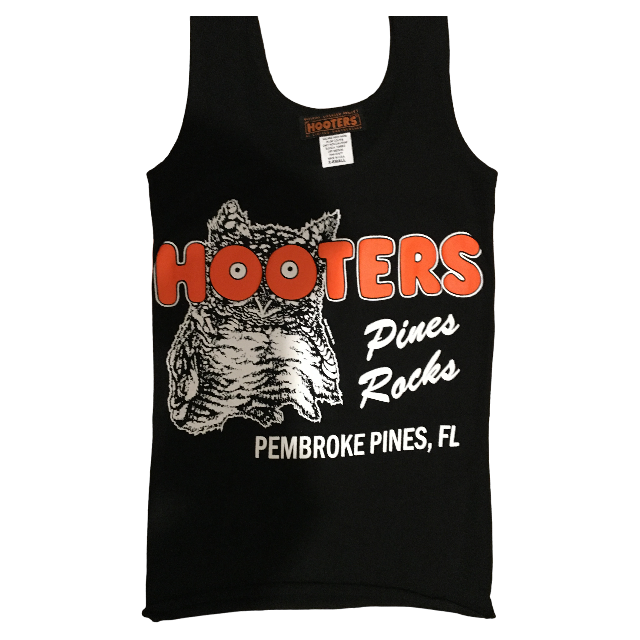 Pembroke Pines FL New Hooters Women's Black Tank Top X-Small