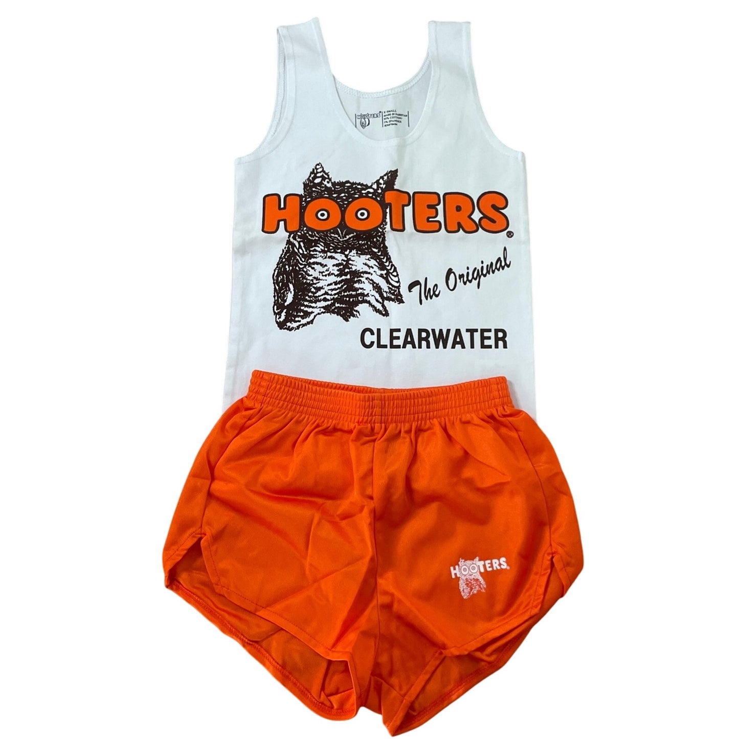 New Women’s Hooters Girl Rare Vintage Uniform Tank And Shorts from Clearwater Florida 🌴Size Xs/Xxxs