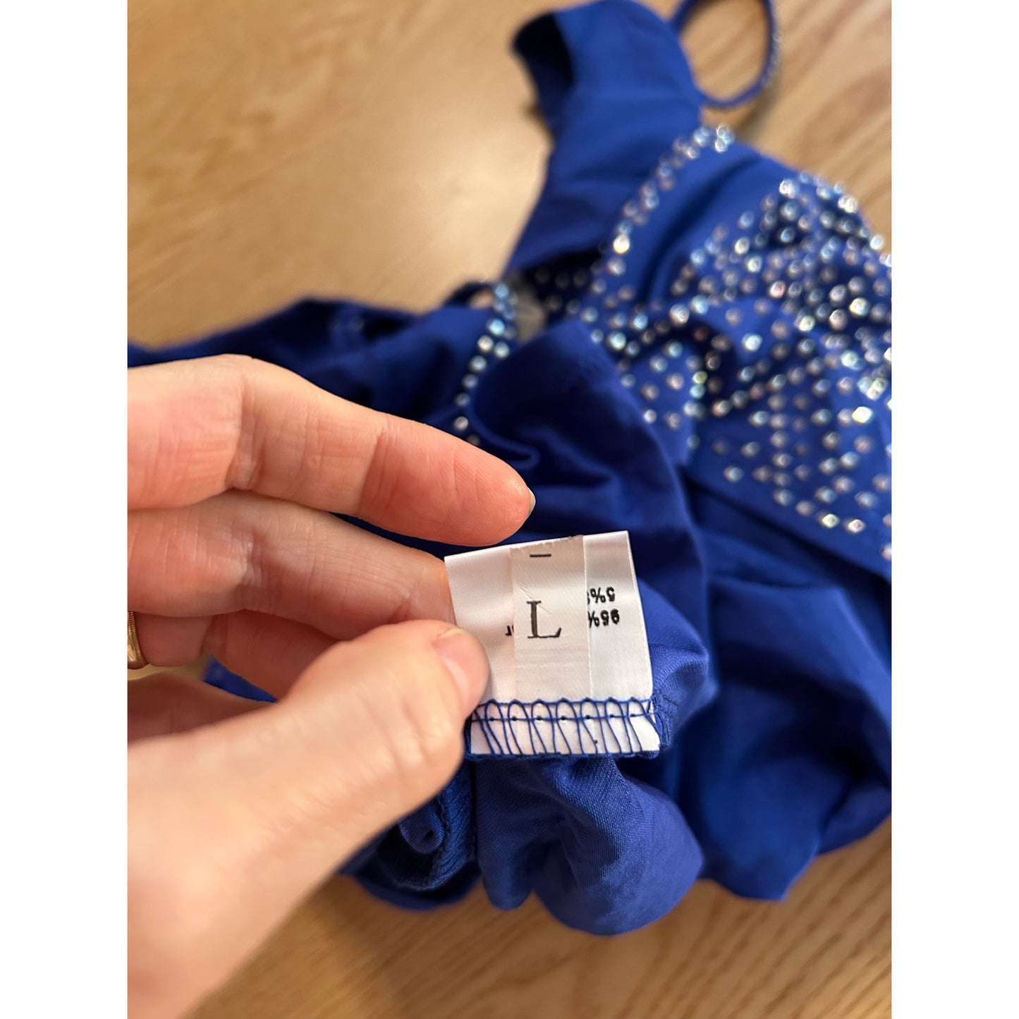 B30 New Women’s Studded Dress Stretchy Lightweight Dark Blue size Medium Large