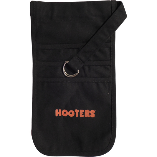 Hooters Girl Women's Uniform Outfit Costume Black Pouch and Nametag