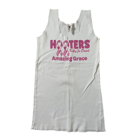 New Women’s Hooters Girl Rare Vintage Pink Ribbon 🎀 Breast Cancer Awareness Uniform Tank size Xs