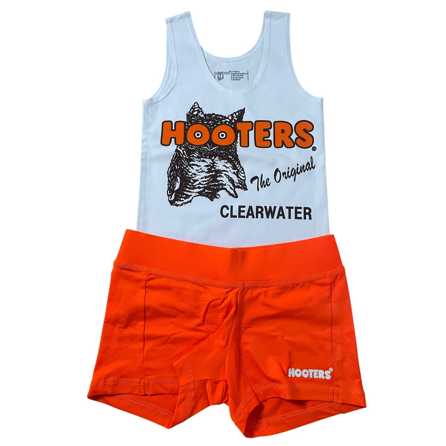 New Women’s Hooters Girl Uniform w/socks Clearwater Florida Size Large