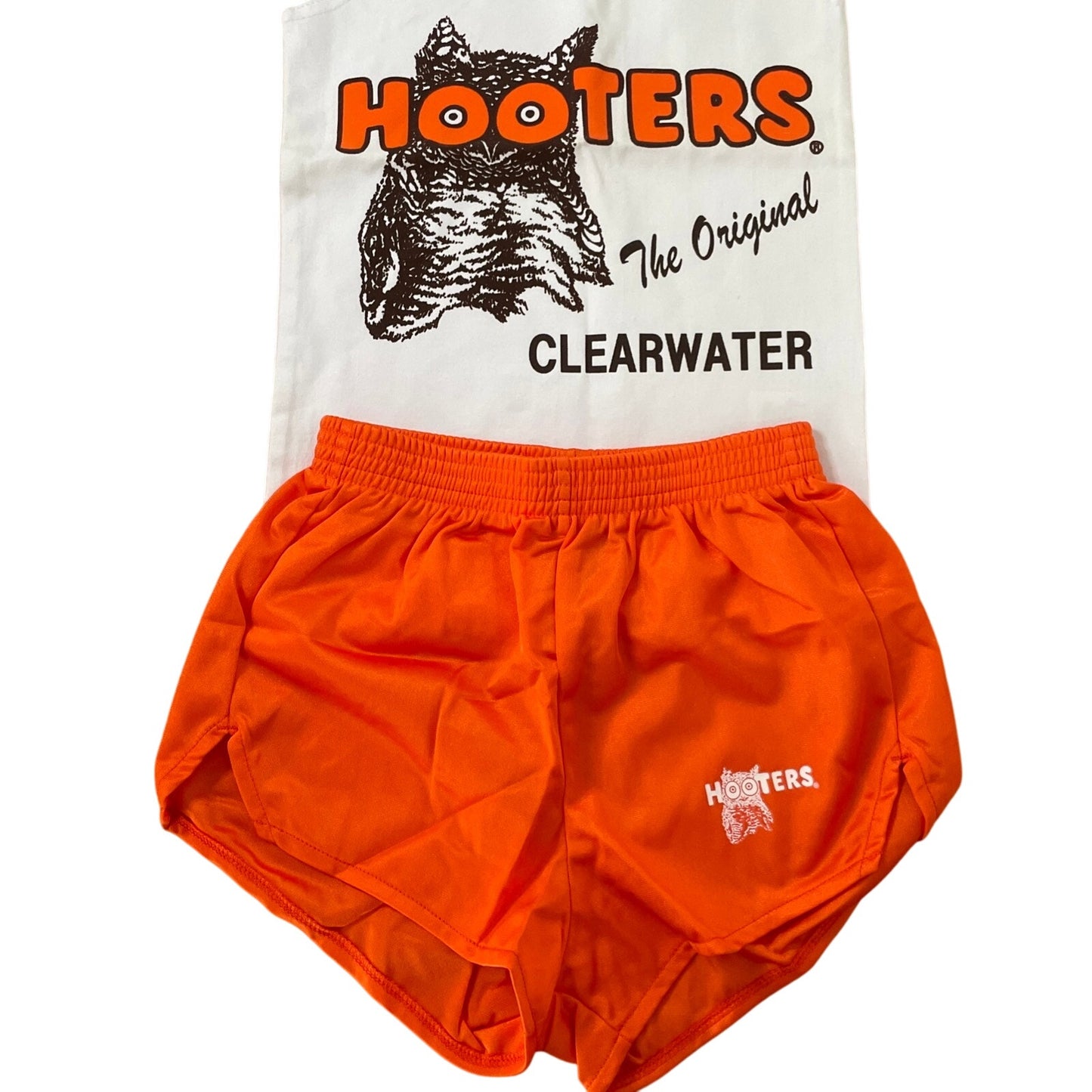 New Women’s Hooters Girl Rare Vintage Uniform Tank And Shorts from Clearwater Florida 🌴Size Xs/Xxxs