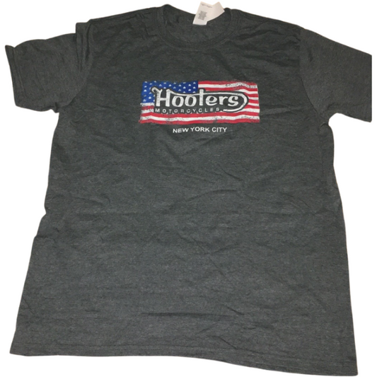 Hooters New York City Motorcycles Gray T-Shirt