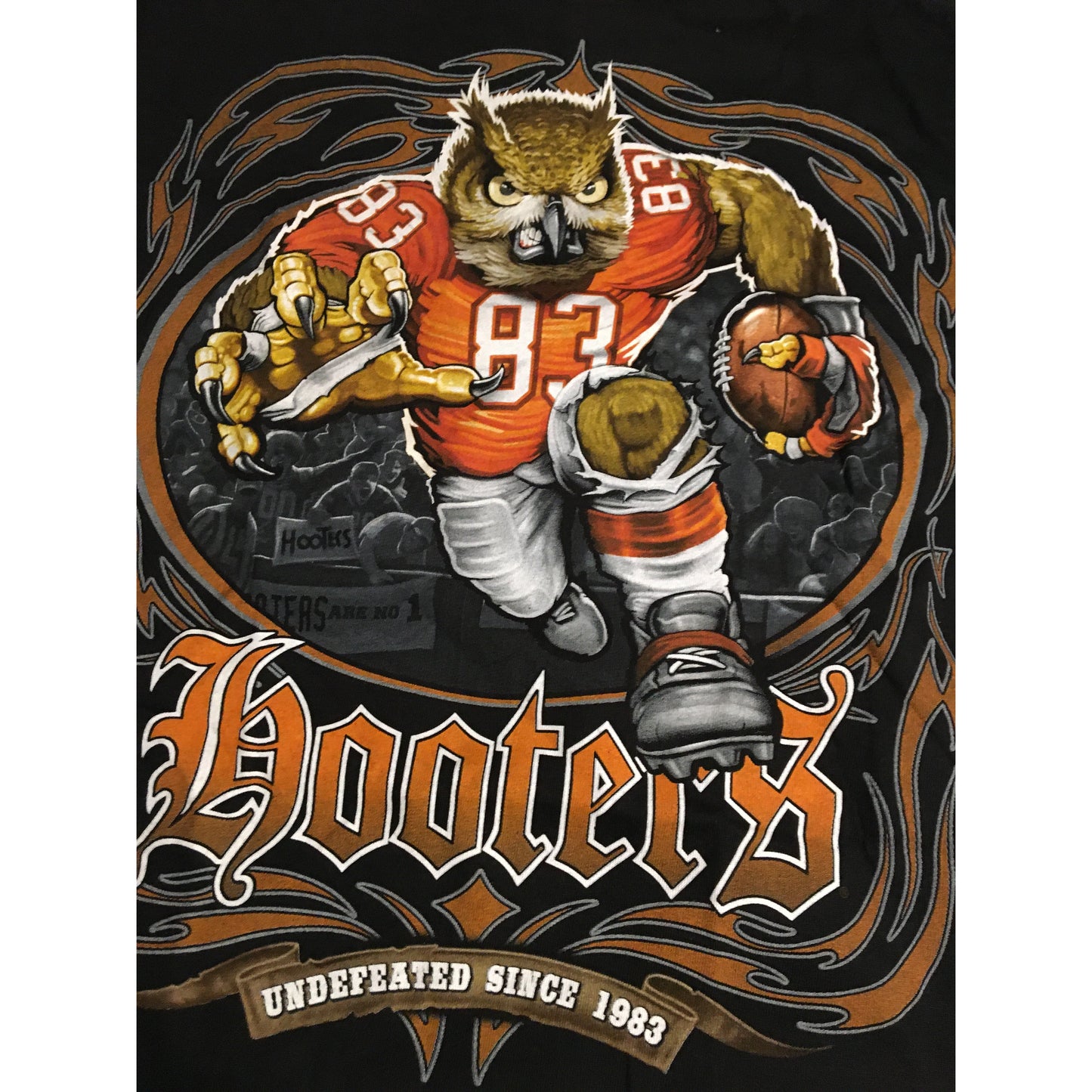 Hooters Men's "Undefeated Since 1983" Running Back T-shirt