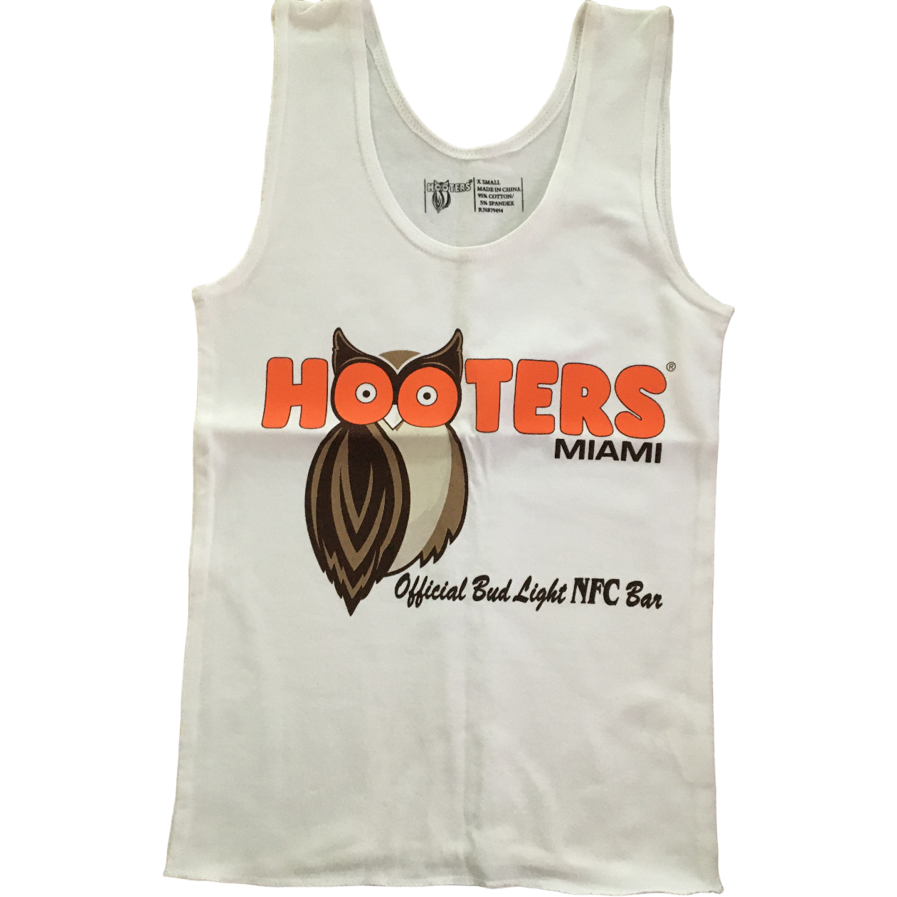 Miami Hooters Women's Outfit Costume White Tank Top