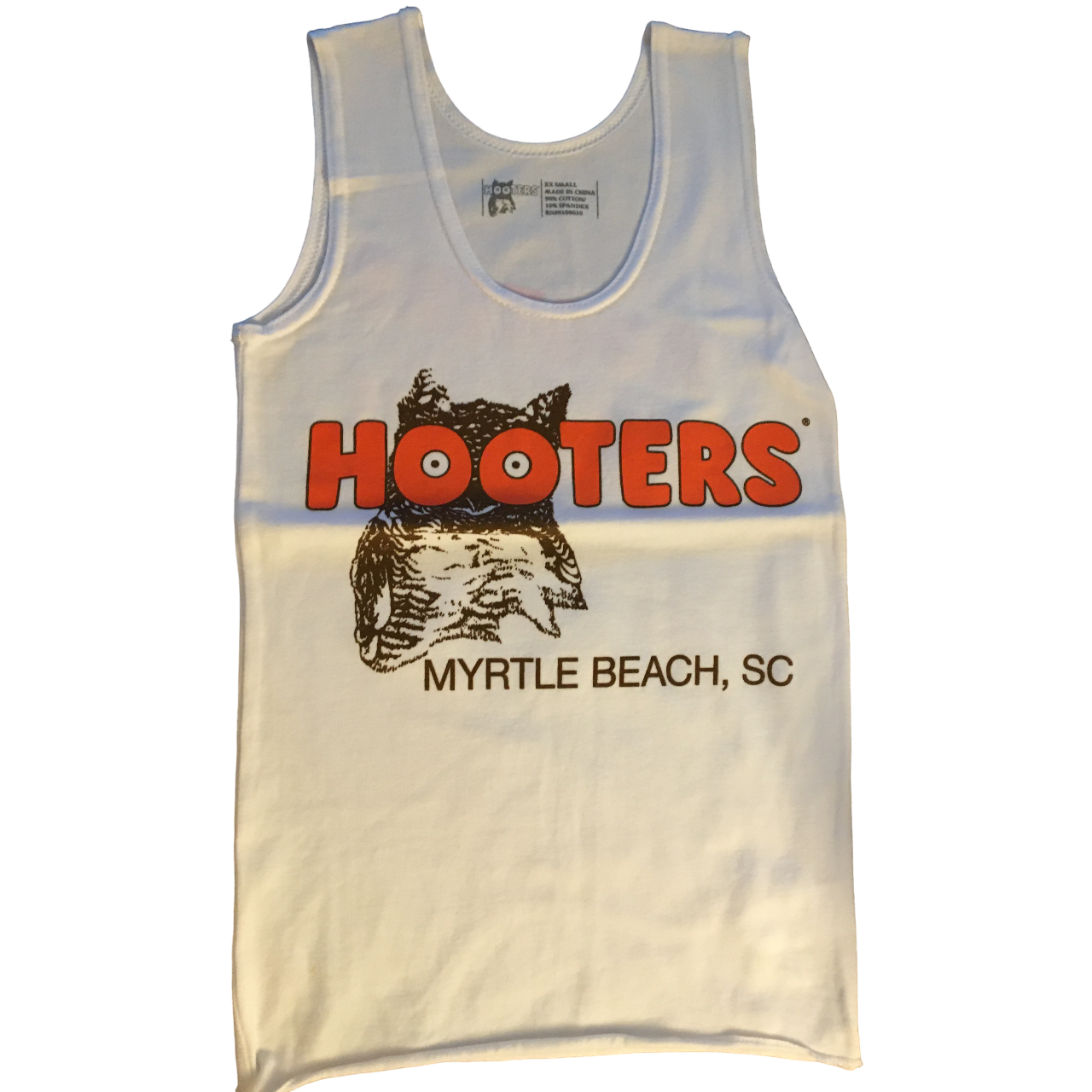 Myrtle Bch Hooters Women's Outfit Costume White Tank Top