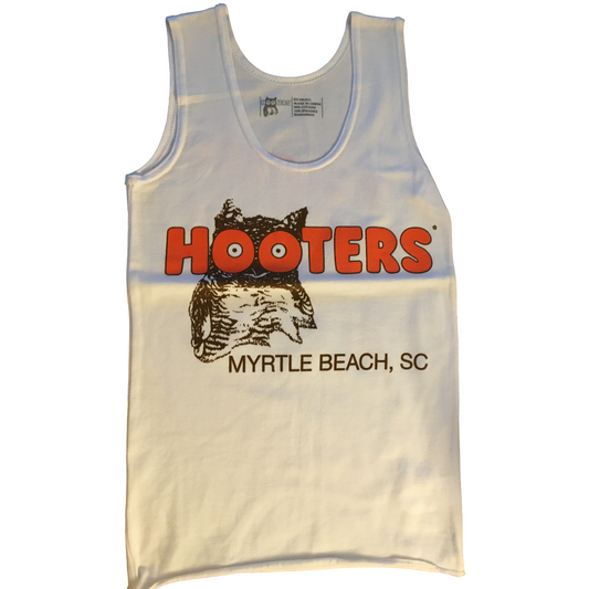 Myrtle Bch Hooters Women's Outfit Costume White Tank Top