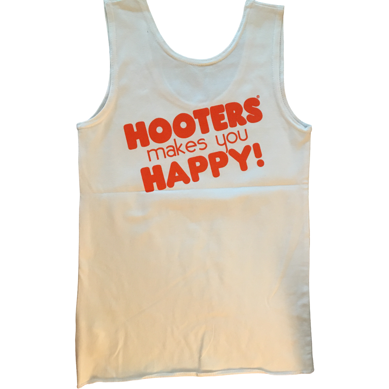 Hooters Women's Outfit Costume Spandex White Tank Top