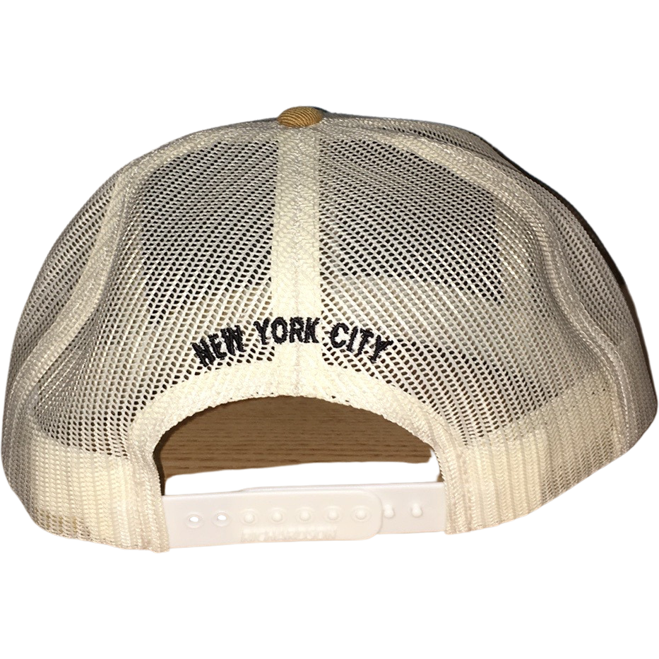 New York City Hooters Flat Bill White Grey Biscuit Trucker Hat