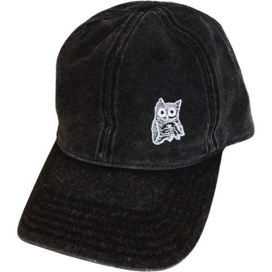 New York City Hooters Owl Washed Black Hat
