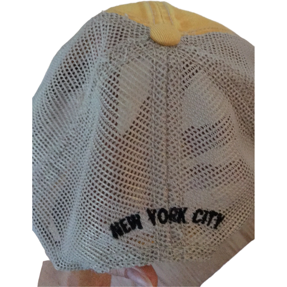 New York City Hooters Vintage Washed Yellow Trucker Hat