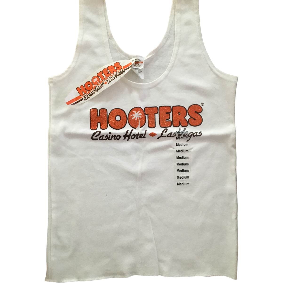 Hooters Women's Outfit Casino Hotel Las Vegas White Tank Top