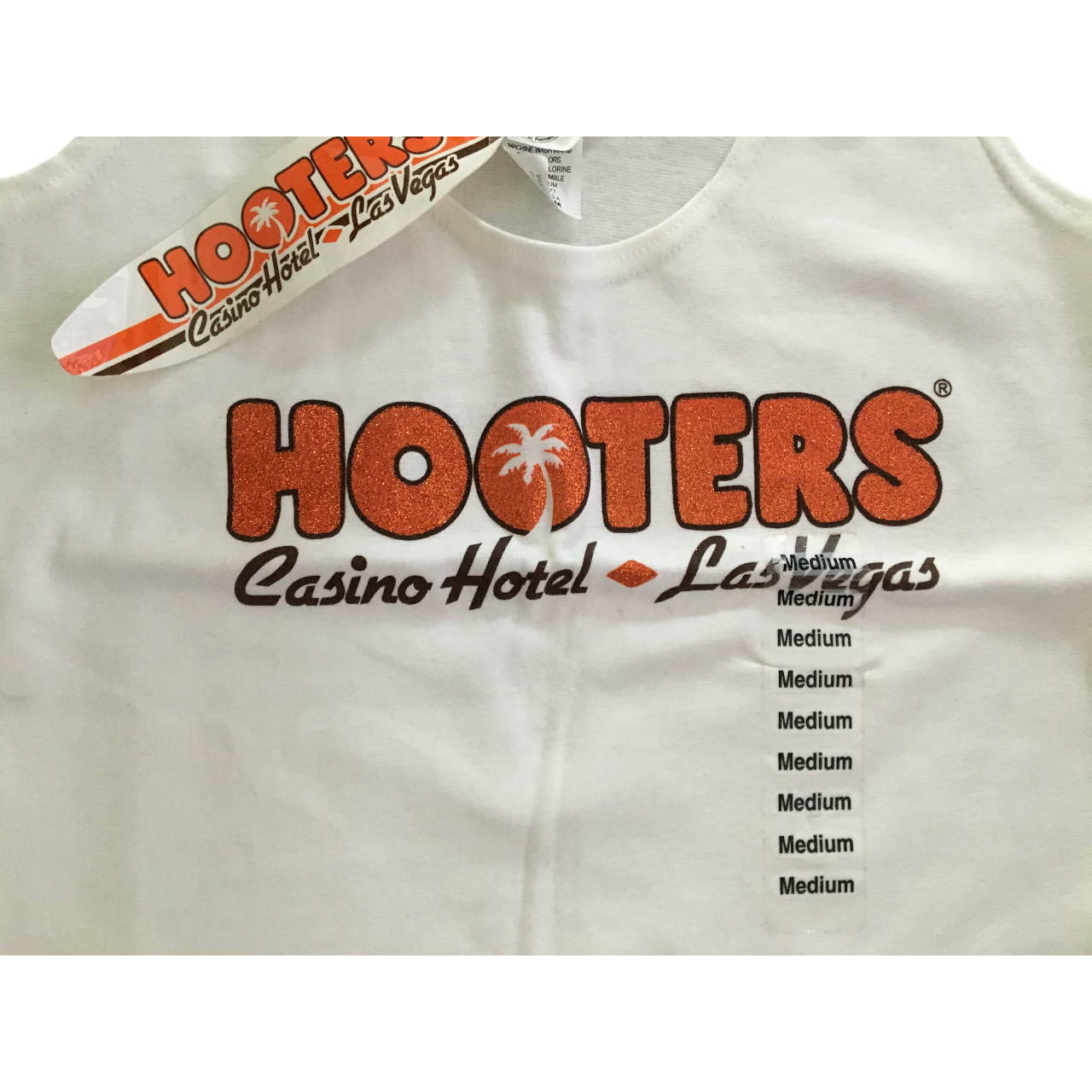 Hooters Women's Casino Hotel Las Vegas White Tank Top