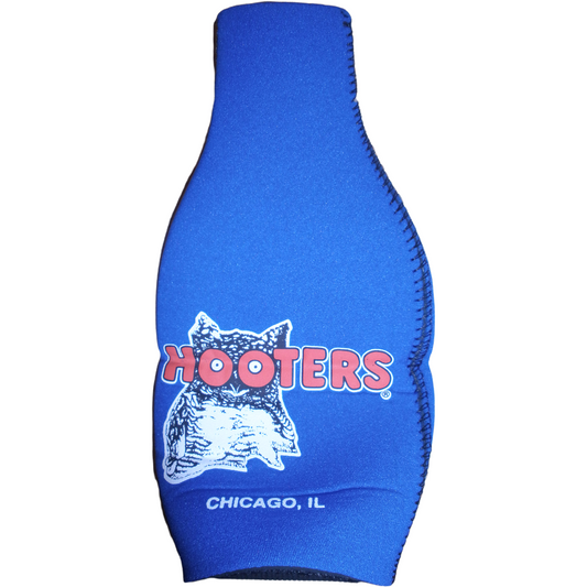 Chicago Hooters New Blue Bottle Koozie