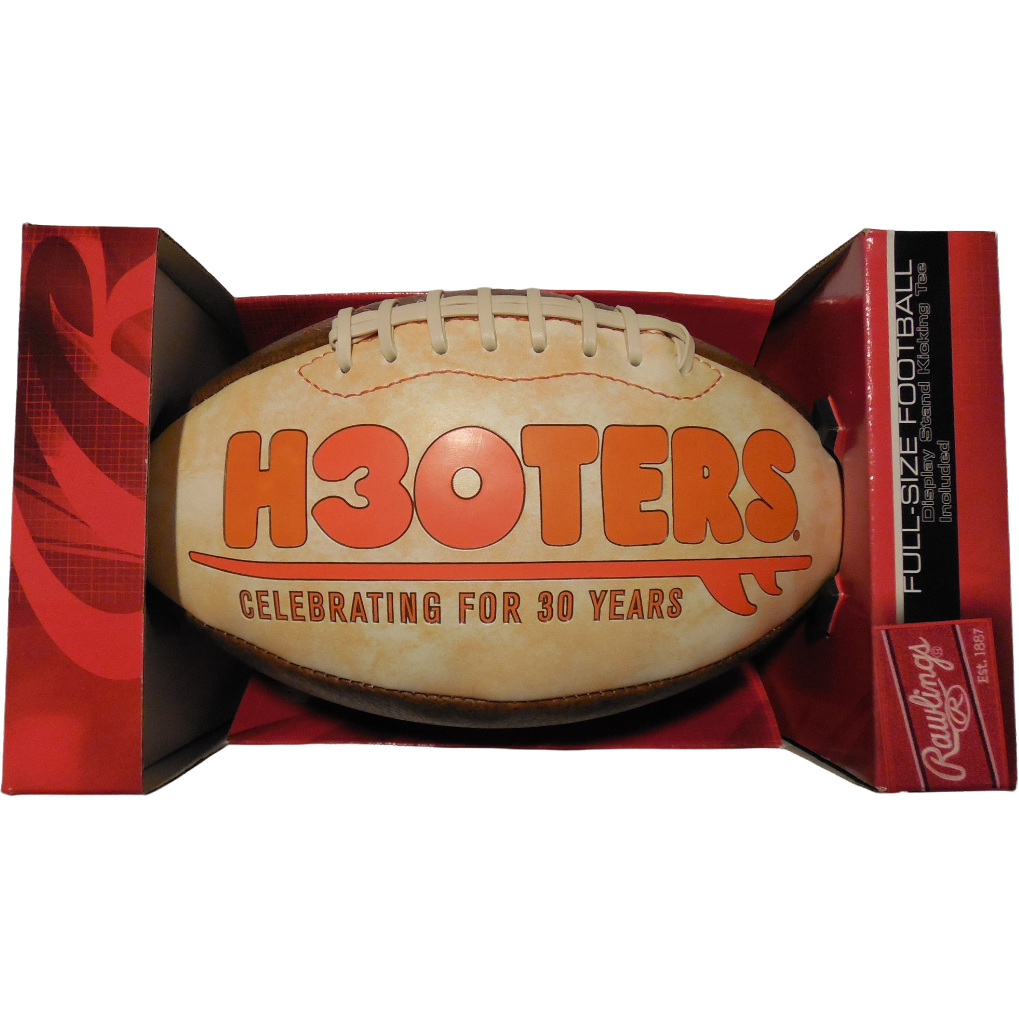Hooters 30th Anniversary Collectible Full Size Football