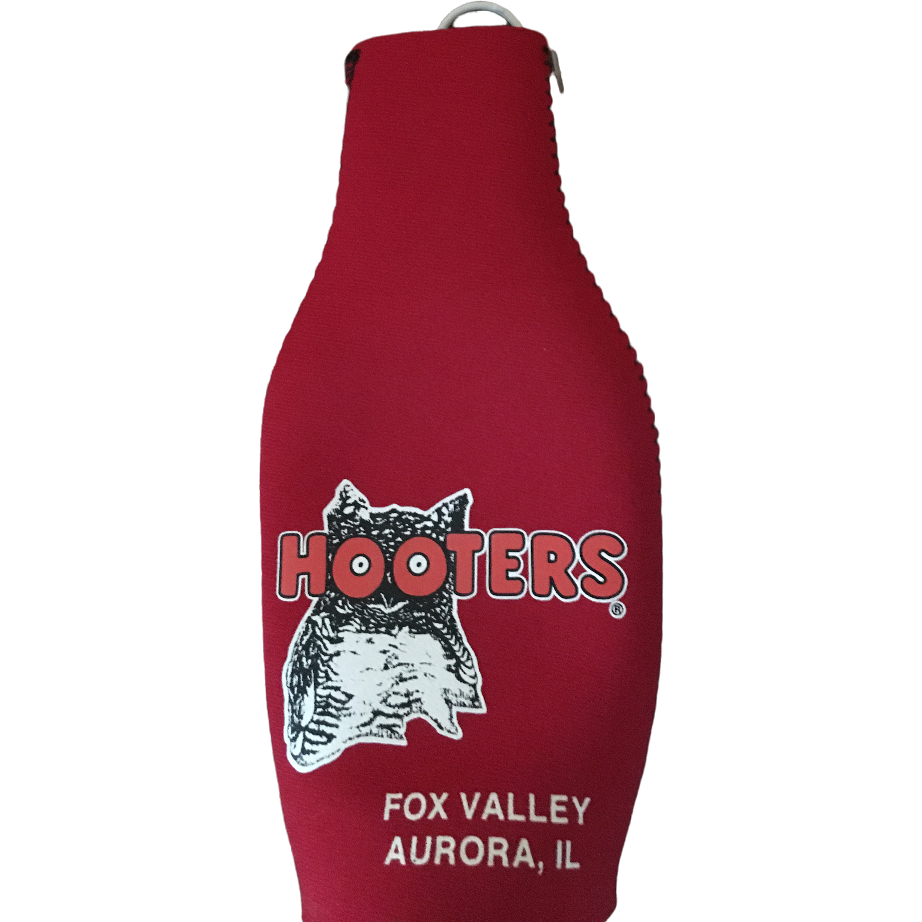 Chicago Fox Valley Aurora New Hooters Red Bottle Koozie