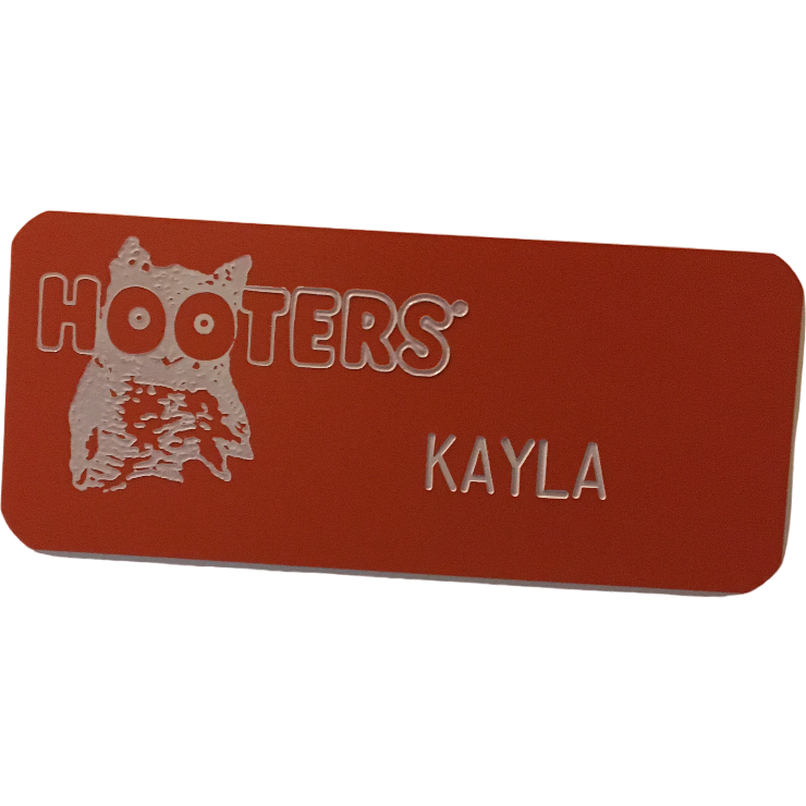 Hooters Women's Engraved Name Tags for Outfit Costume