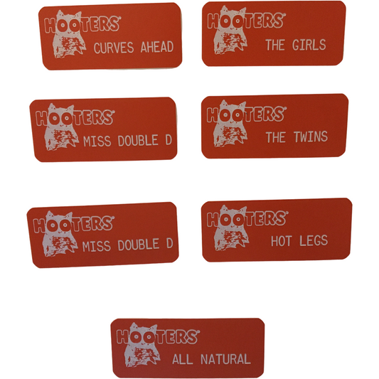 Hooters Women's Engraved Name Tags for Costume