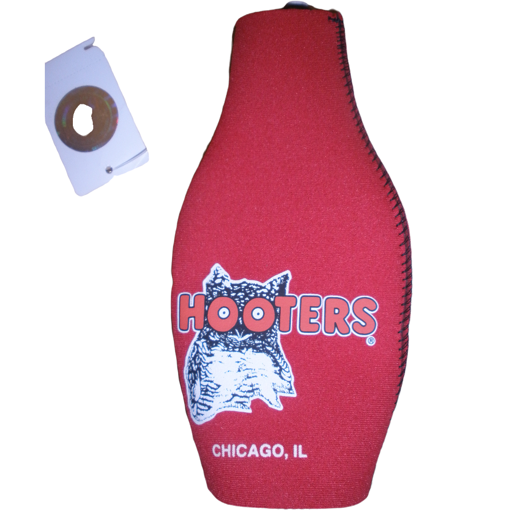 Chicago Hooters Red Bottle Koozie